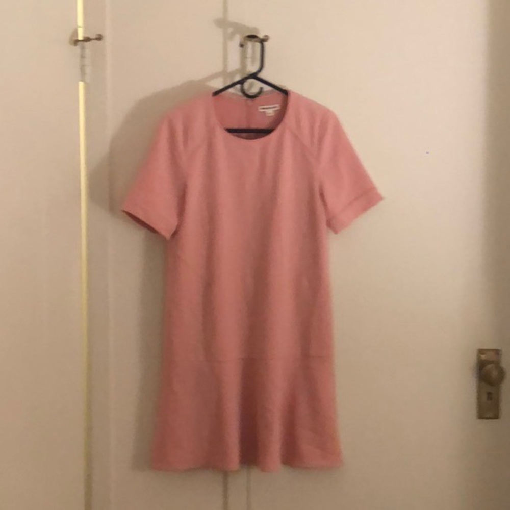 Baby pink flared dress